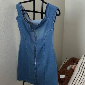 Off the shoulder Jean dress